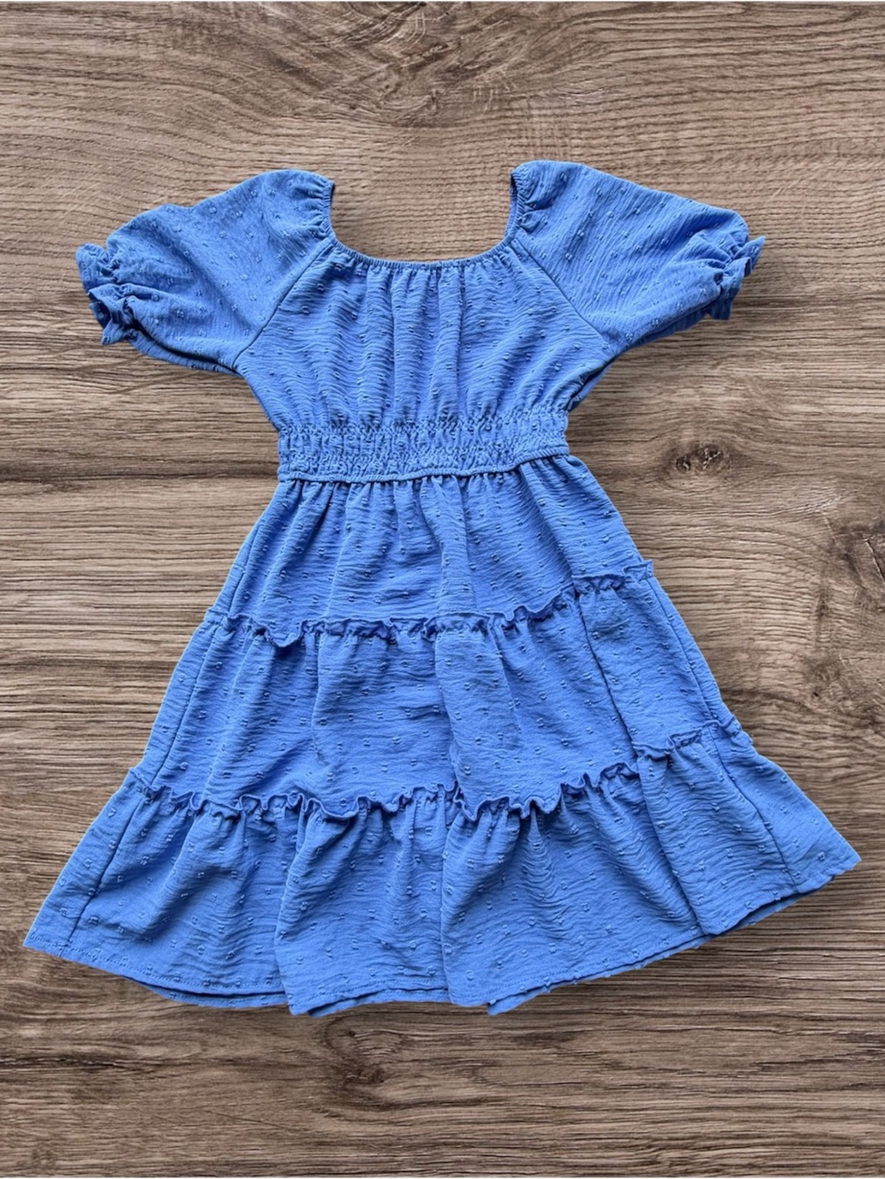Girls Love Squared Blue Dot Dress Size 8 - Picture 2 of 2